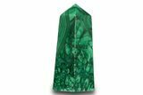 Tall Polished Malachite Obelisk - DR Congo #321157-1